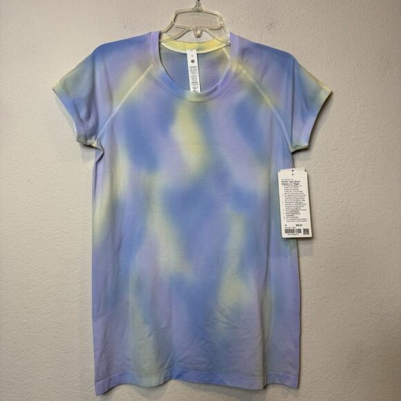 Lululemon Swiftly Tech Short Sleeve 2.0 Hip Length Lavender Frost Multi Sz 10 - Picture 3 of 9